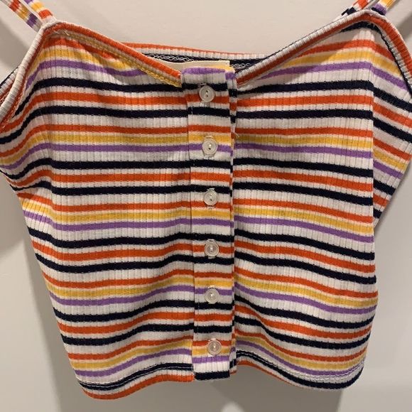 NWT Urban Outfitters Project Social T Striped Crop - Picture 2 of 5